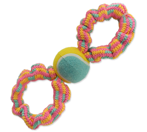 Dog Fantasy Банджі вісімка з тенісний м'ячем, 27см