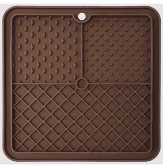 Epic Pet Lick&Snack Килимок для домашніх тварин квадратний коричневий 20x20 см