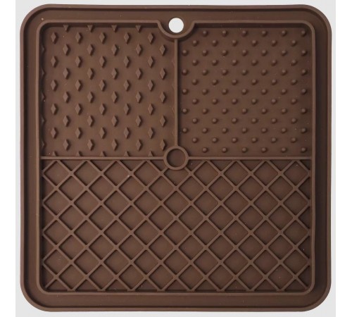 Epic Pet Lick&Snack Килимок для домашніх тварин квадратний коричневий 20x20 см