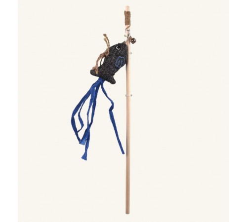 Magic Cat Natural Fun Іграшка-пустушка з дзвіночком та котячою м'ятою сірого кольору 40 см 