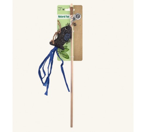 Magic Cat Natural Fun Іграшка-пустушка з дзвіночком та котячою м'ятою сірого кольору 40 см 