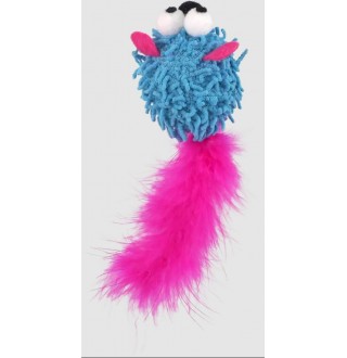 Magic Cat Rainbow Relax Іграшка-мишка з пір'ям та котячою м'ятою блакитна 6 см
