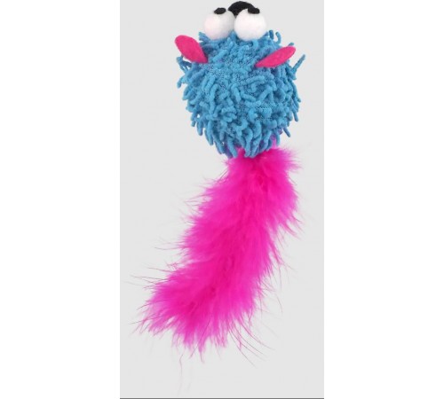 Magic Cat Rainbow Relax Іграшка-мишка з пір'ям та котячою м'ятою блакитна 6 см 