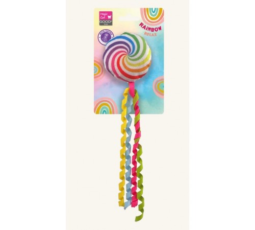 Magic Cat Rainbow Relax, Іграшка шарудить колесо з веселкою у вигляді котячої лапи, 7 см