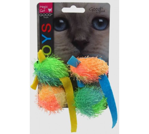 Magic Cat Іграшка-мишка та м'ячик з котячою м'ятою 5 см 4 шт
