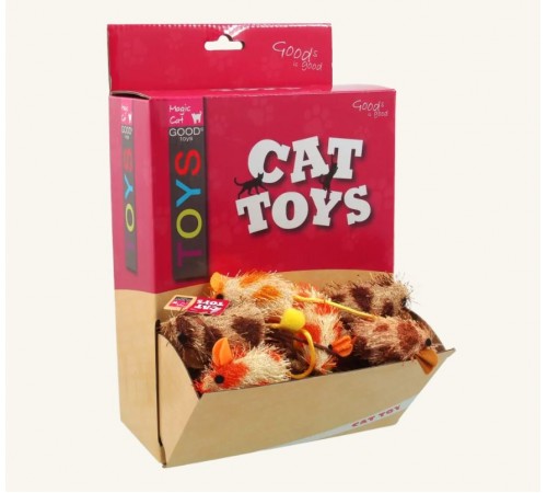 Magic Cat, Іграшка мишка плюшева, бавовна з котячою м'ятою 6 см