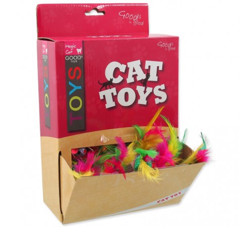 Magic Cat, Іграшкова коробка, миша, бавовна, з пір'ям, 6 см, 80 шт.