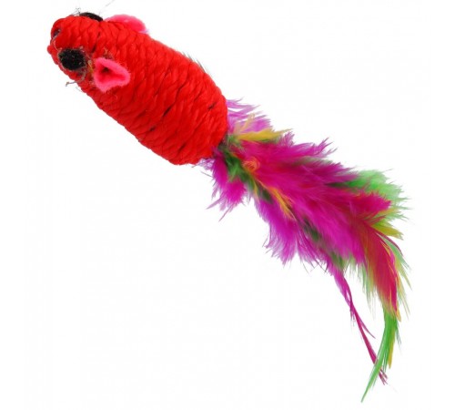 Magic Cat, Іграшкова коробка, миша, бавовна, з пір'ям, 6 см, 80 шт.