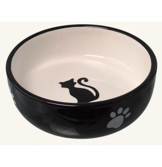 Magic Cat Керамічна миска чорно-біла з візерунком 170 мл