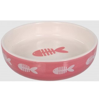 Magic Cat Керамічна миска з принтом рибки, рожева, 0,26 л