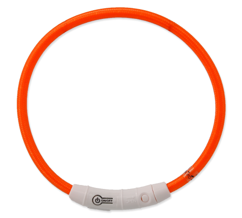 Dog Fantasy Нашийник LED помаранчевий 45см