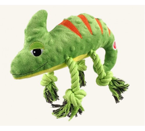 Dog Fantasy Іграшка для собаки хамелеон зі свистом зеленого кольору 28 см 