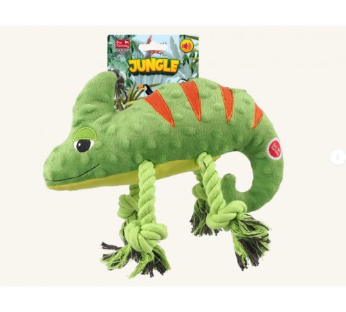 Dog Fantasy Іграшка для собаки хамелеон зі свистом зеленого кольору 28 см 