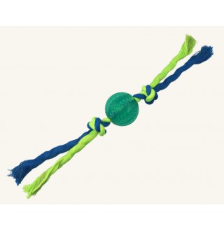 Dog Fantasy DentalМ'яч з мотузкою М'ятно-зелений 5x22см