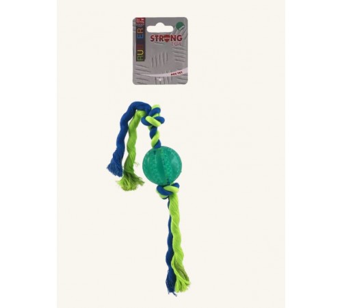 Dog Fantasy DentalМ'яч з мотузкою М'ятно-зелений 5x22см