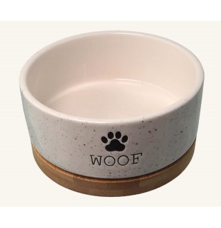 Dog Fantasy Керамічна миска з блюдцем біла 400 мл