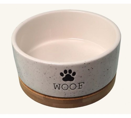 Dog Fantasy Керамічна миска з блюдцем біла 400 мл