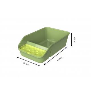 Jcb Напівзакритий котячий туалет з педаллю та ящіком для зберігання (в комплекті лопатка) 55,8*36,2*18,5 см