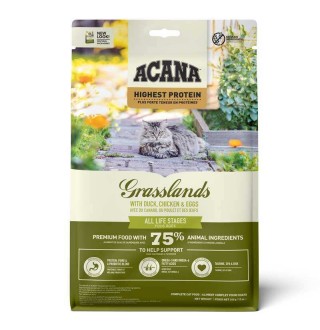 Acana Grasslands Cat - сухий корм із м'ясом качки, курки та яйцями для котів різного віку, 340г