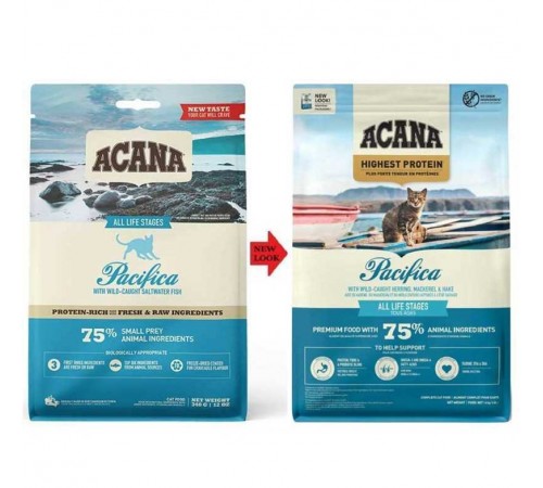 Acana Pacifica Cat - сухий корм з оселедцем, макреллю та хеком для котів різного віку, 340г