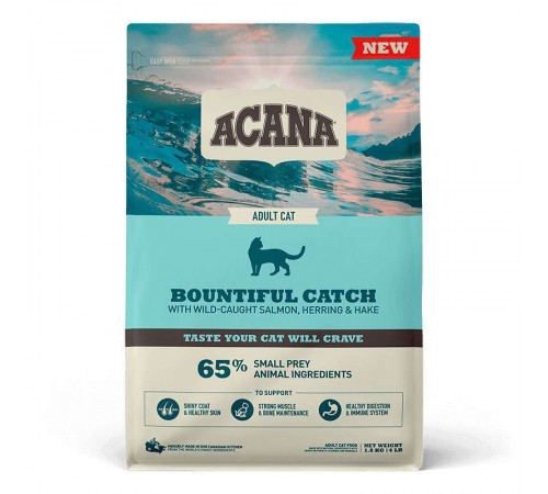 Acana Bountiful Catch - сухий корм з лососем, фореллю і оселедцем для котів 1,8 кг
