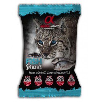 Alpha Spirit Cat Snacks Fish - напіввологі ласощі кубики з рибою для котів, 50г