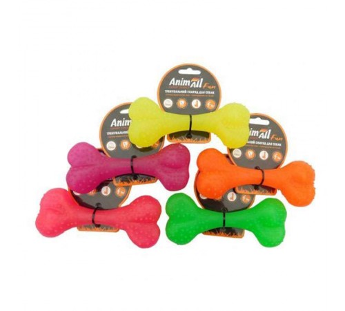 AnimAll Fun - іграшка кістка для собак, жовта 12см