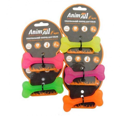 AnimAll Fun - іграшка кістка для собак, жовта 12см