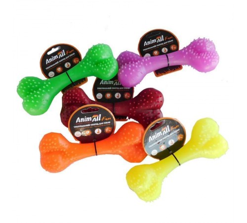 AnimAll Fun - іграшка кістка для собак, жовта 12см