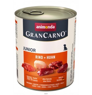 Animonda GranCarno Junior Dog Beef Chicken - консервований корм з яловичиною та куркою для цуценят, 800г