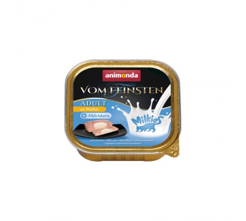 Animonda Vom Feinsten Adult Milkies with Chicken and Milk centre - консервований корм з курочкою і молочно-вершковою начинкою для дорослих котів, 100г