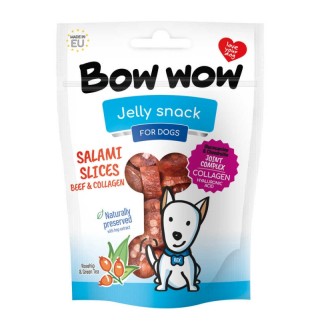 Bow Wow - ласощі для собак слайси салямі з яловичиною та колагеном, 80г