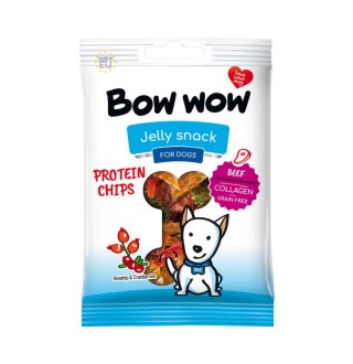 Bow Wow - ласощі для собак протеїнові чипси з яловичиною, шипшиною та журавлиною, 60г