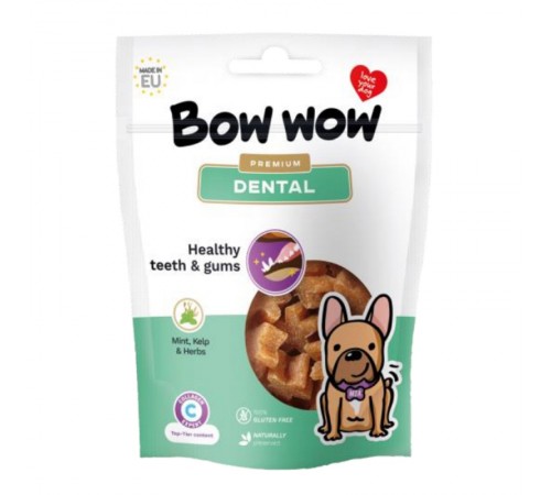 Bow Wow Dental - ласощі для собак снеки здорові зуби та ясна, 60г