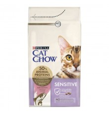 Purina Cat Chow Sensitive - сухий корм для котів з чутливим травленням, 1,5кг