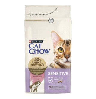 Purina Cat Chow Sensitive - сухий корм для котів з чутливим травленням, 1,5кг