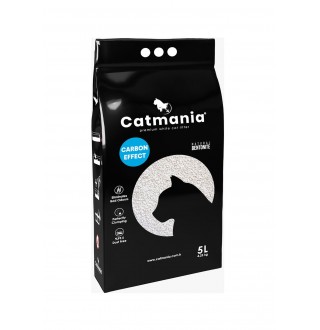 Catmania Carbon Effect - бентонітовий наповнювач з карбоновим ефектом для котячого туалету, 5л