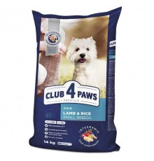 Club 4 Paws Premium Adult Small Breed Lamb - сухий корм з ягням для дорослих собак малих порід, 14кг