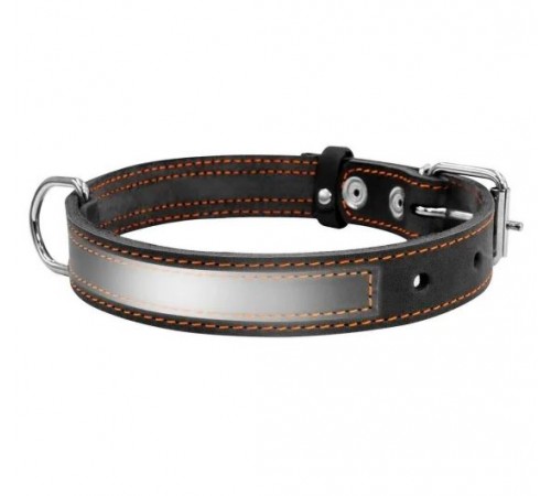 CoLLaR Нашийник зі світловідбиваючою стрічкою (шир.25мм, довж.38-50см) чорний