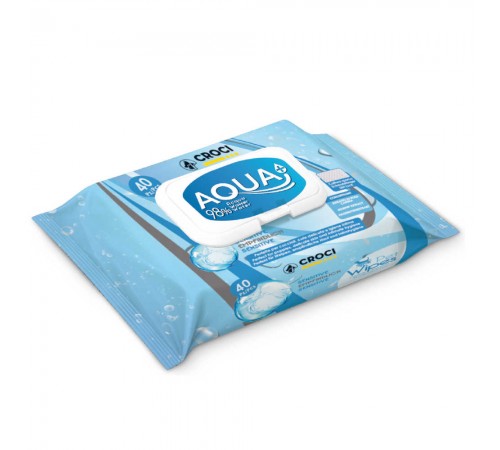 Croci Pet Wipes Aqua+ Sensitive - гігієнічні вологі серветки для тварин, 40шт