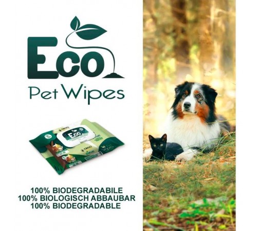 Croci Pet Wipes Eco Talc Flowers - гігієнічні вологі серветки з тальком і квітами для тварин, 30шт