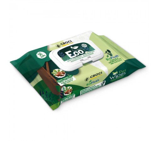 Croci Pet Wipes Eco Almond Shea Butter - гігієнічні вологі серветки мигдаль та олія ши для тварин, 30шт