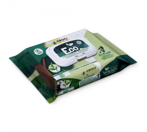 Croci Pet Wipes Eco Green Tea and Chlorhexidine - гігієнічні вологі серветки з зелений чай і хлоргексидин, 30шт