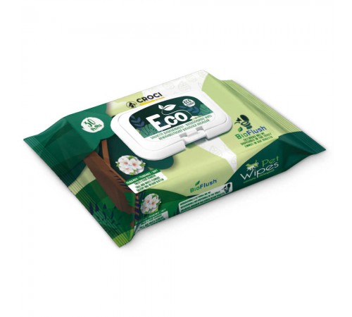 Croci Pet Wipes Eco Talc Flowers - гігієнічні вологі серветки з тальком і квітами для тварин, 30шт