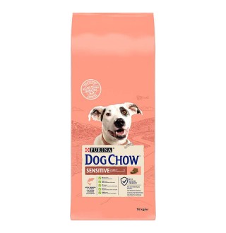 Purina Dog Chow Adult Sensitive - сухий корм з лососем і рисом дорослих собак схильних до алергії, 14кг