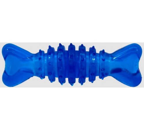 Dog Fantasy Rubber toy bone, blue - іграшка для собак циліндр  гумова синя 12см