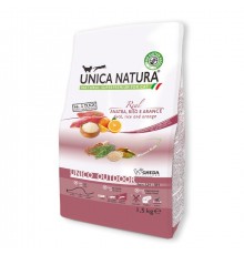 Gheda Unica Natura Outdoor - сухий корм для вуличних котів з качкою, рисом та апельсином, 1,5кг