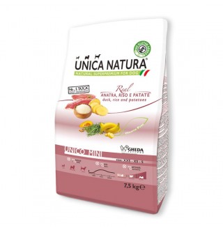 Gheda Unica Natura Unico Mini Duck Rice and Potatoes - сухий корм для собак дрібних порід з качкою рисом та картоплею, 7,5кг