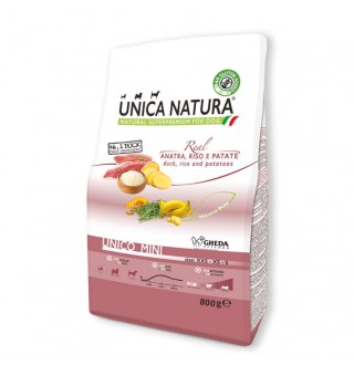 Gheda Unica Natura Unico Mini Duck Rice and Potatoes - сухий корм для собак дрібних порід з качкою рисом та картоплею, 800г