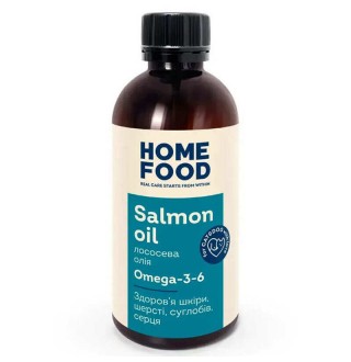 Home Food - Лососева олія для здоров’я шкіри та блиску шерсті собак і котів, 200мл